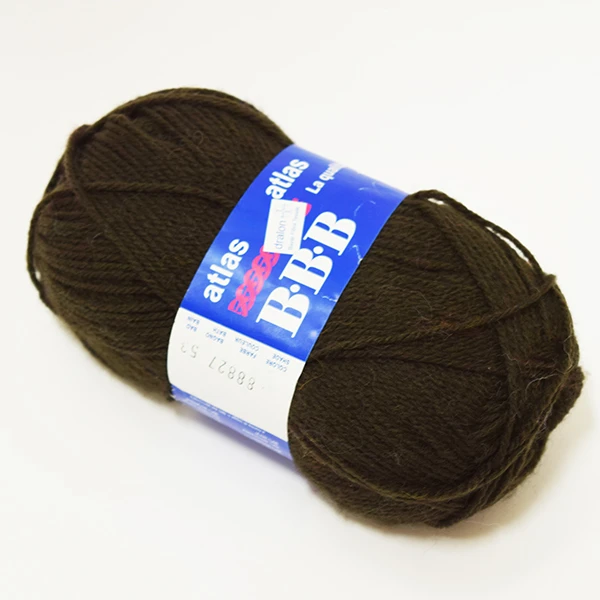 Atlas yarn - dark brown (50 g, 200 m)