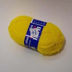 Atlas пряжа - ярко-жёлтая (50 г, 200 м)