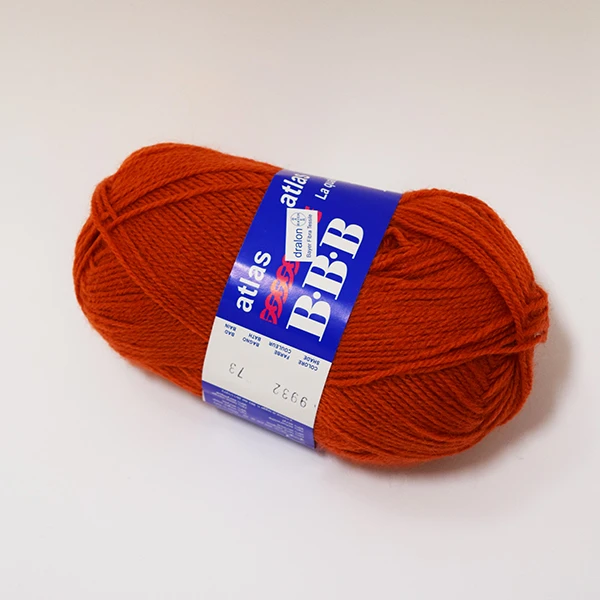 Atlas yarn - dark orange (50 g, 200 m)