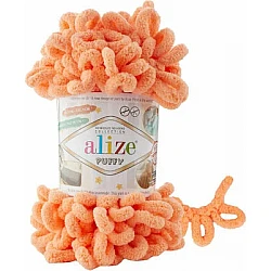 Alize Puffy пряжа — светло-оранжевый (100 г, 9 м)