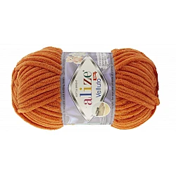 Alize Velluto пряжа - оранжевая (100 г, 68 м)