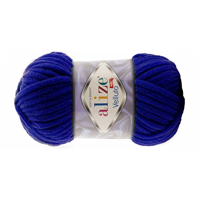 Alize Velluto пряжа — тёмно-синяя (100 г, 68 м)