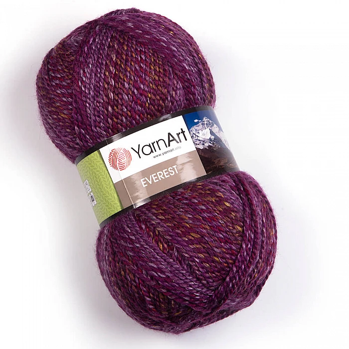 YarnArt Everest yarn - dark yellow, red, pink (200 g, 320 m)