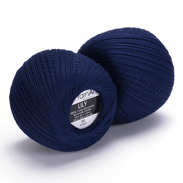 YarnArt Lily yarn - dark blue (50 g, 225 m)