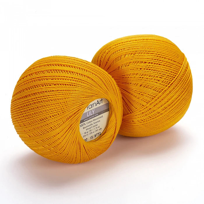 YarnArt Lily dzija - medus dzeltena (50 g, 225m)