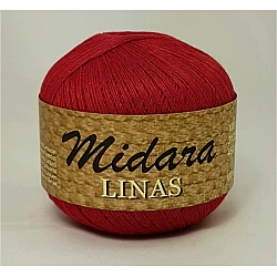 Midara Linas пряжа — красная (100 г, 600 м)