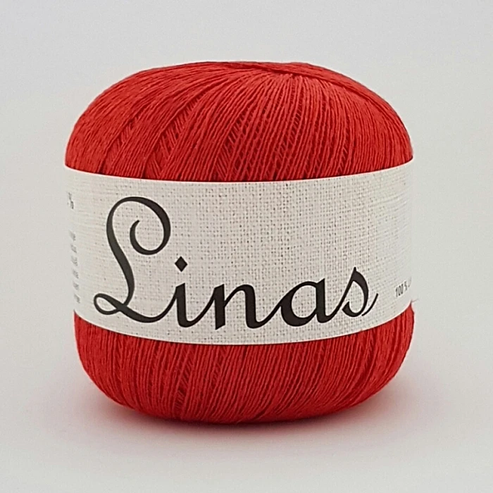 Midara Linas dzija - oranži sarkana (100 g, 600m)