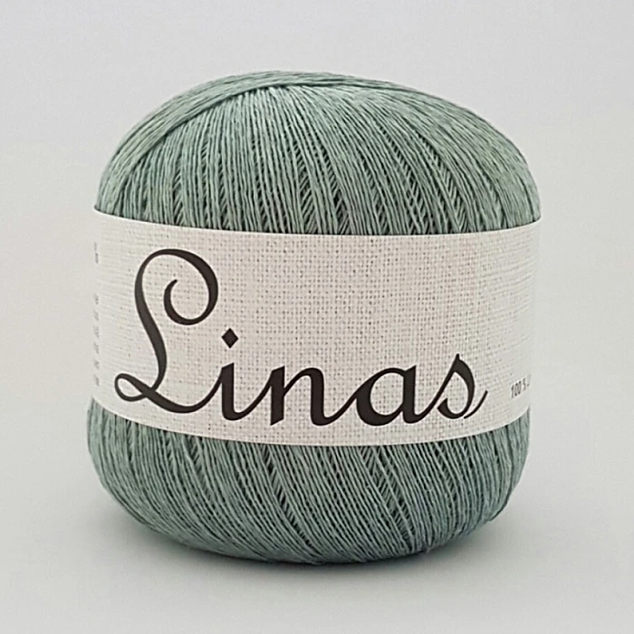 Midara Linas yarn - blue, green, grey (100 g, 600 m)