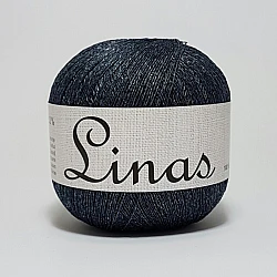 Midara Linas пряжа — синий, чёрно‑серый (100 г, 600 м)