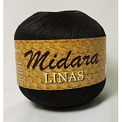 Midara Linas пряжа — тёмно-серая (100 г, 600 м)