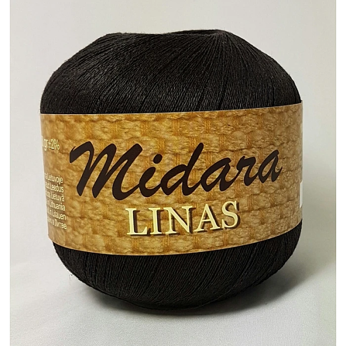 Midara Linas Yarn - Dark Grey (100 g, 600 m)