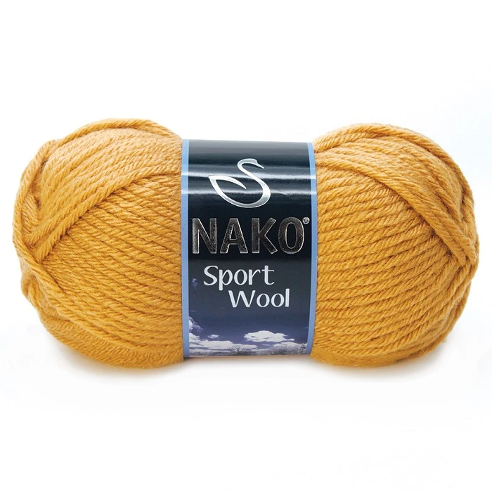 Nako Sport Wool - mustard (100g, 120 m)