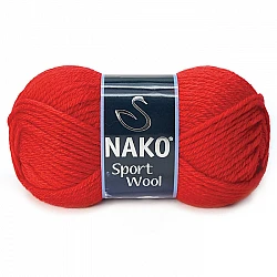 Nako Sport Wool - красный (100 г, 120 м)