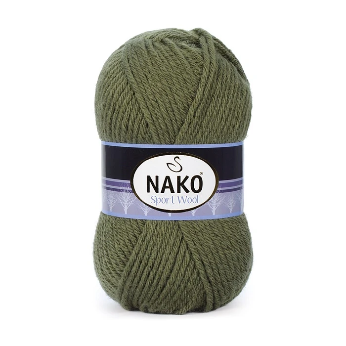 Nako Sport Wool - khaki (100 g, 120 m)