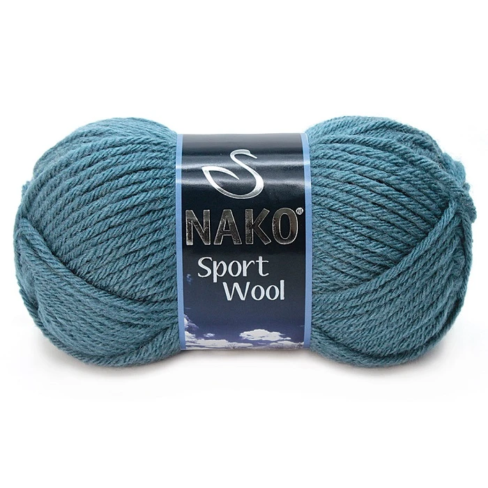 Nako Sport Wool – blue-grey (100 g, 120 m)