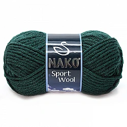 Nako Sport Wool — тёмно-зелёный (100 г, 120 м)