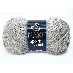 Nako Sport Wool — светло-серый (100 г, 120 м)