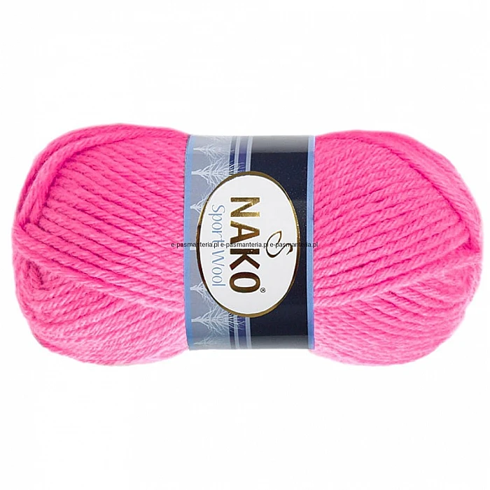 Nako Sport Wool – Bright Pink (100 g, 120 m)