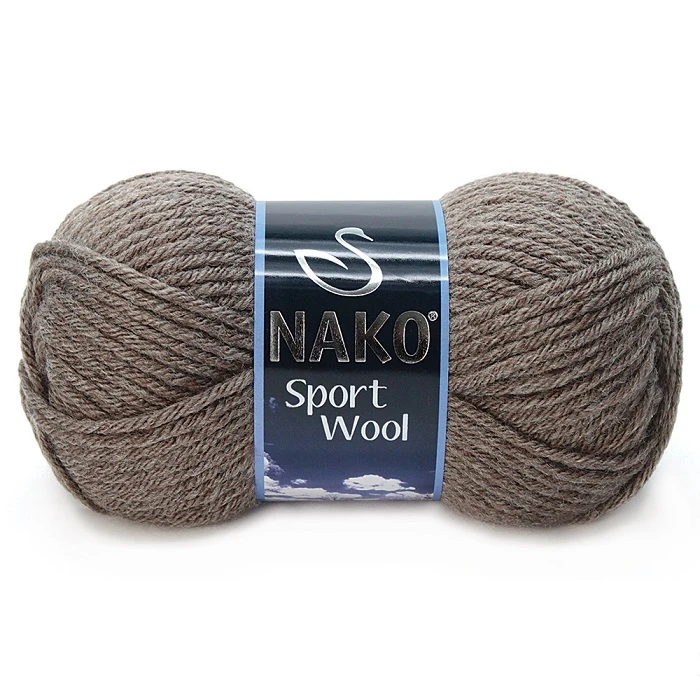 Nako Sport Wool - grey-brown (100 g, 120 m)