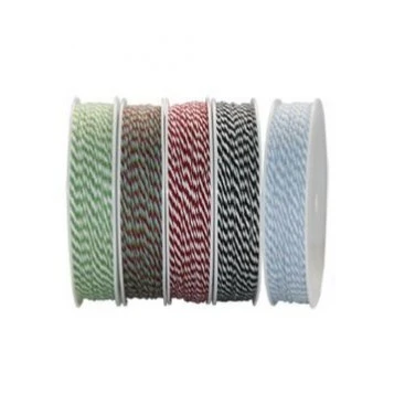 Aukla dokumentu sašūšanai D - 1mm, kokvilna, 35m, sarkana/balta