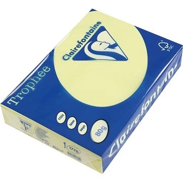 Цветная бумага „Trophee”; лимонно-желтая (A4, 160 г/м², 50 листов)