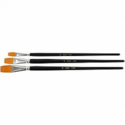Brush set with flat brushes (3 pcs.)