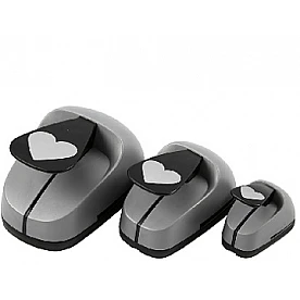 Набор декоративных дыроколов - сердечко (3 шт.)