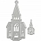 Трафарет для вырезки узоров и рельефа — церковь