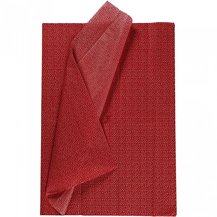 Шелковая бумага с печатью - красная (6 шт., 50x70 см)