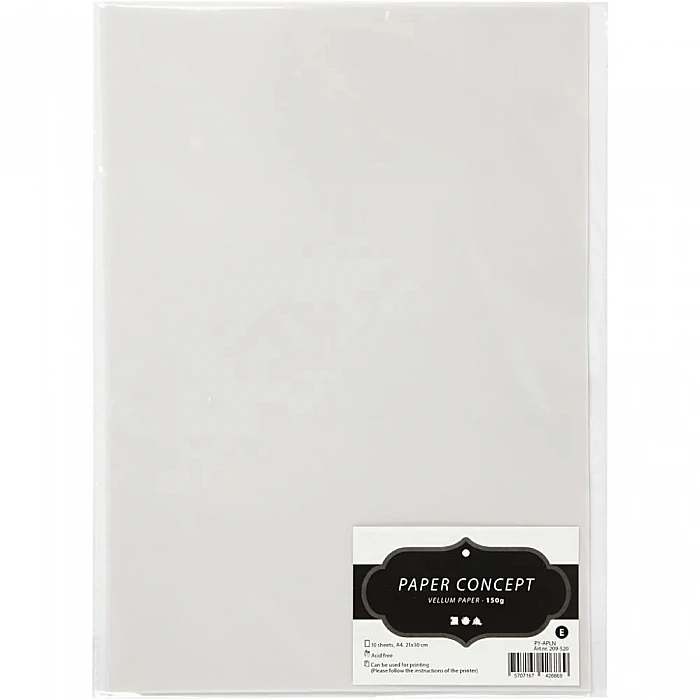 Vellum Paper - White (A4, 150 g/m², 10 pcs)