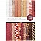 Handmade Patterned Paper - Red-Brown (20 pcs, A4)