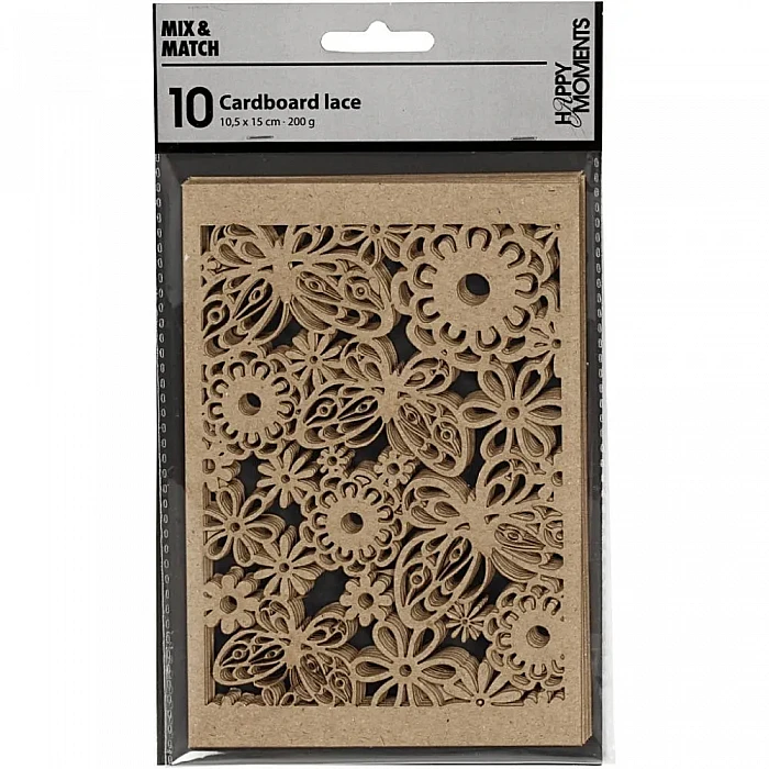 Cardboard with Lace Pattern - Natural