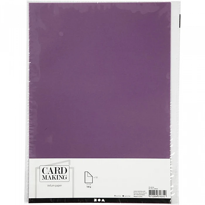 Веллум-бумага — фиолетовая (A4, 100 г/м², 10 шт.)