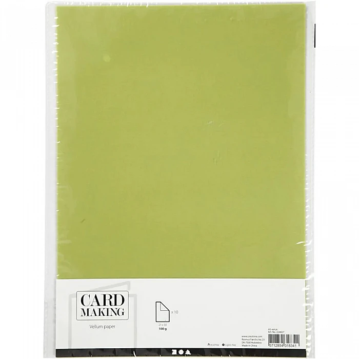 Vellum Paper - Light Green (A4, 100 g/m², 10 pcs)
