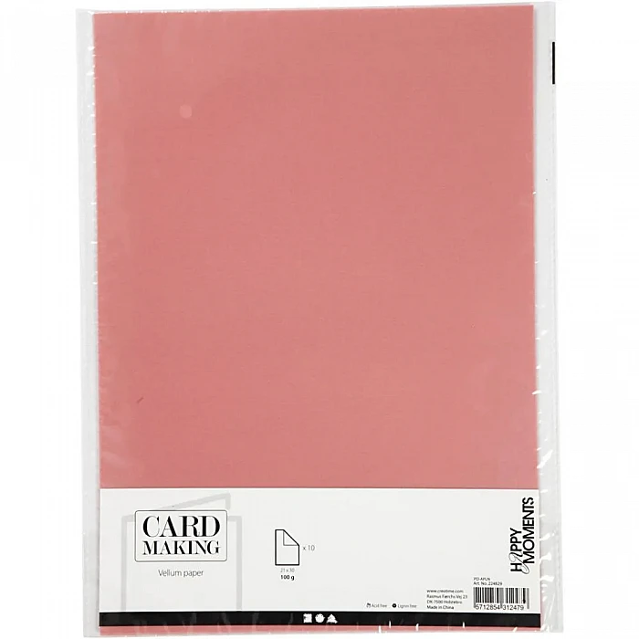 Vellum Paper - Pink (A4, 100 g/m², 10 pcs)