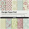 Patterned Paper in Green-Purple Shades, Assorted Designs (50 pcs)