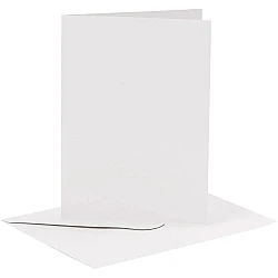 Cards and Envelopes - White (A6, 6 pcs)