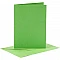 Cards and envelopes - green (A6, 6 pcs.)