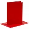 Cards and envelopes - red (A6, 6 pcs.)
