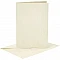 Cards and envelopes – cream pearlised (A6, 4 pcs.)