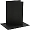 Cards and Envelopes - Black (13.3 x 18.5 cm, 4 pcs)