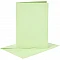 Cards and envelopes - light green (A6, 6 pcs.)