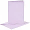 Cards and envelopes - light violet (A6, 6 pcs.)