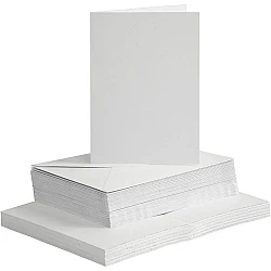 Cards and Envelopes - White (A6, 50 pcs)