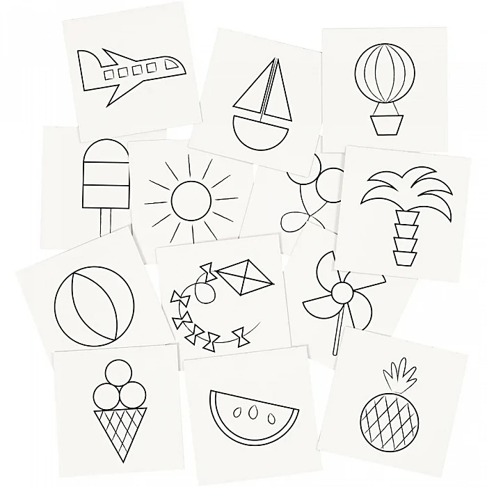 Раскрашиваемая игра на память (2x13 мотивов)