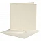 Cards and envelopes – cream white (13.5 x 13.5 cm, 10 pcs.)