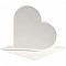 Cream-white Heart-shaped Cards with Envelopes - 10 pcs.