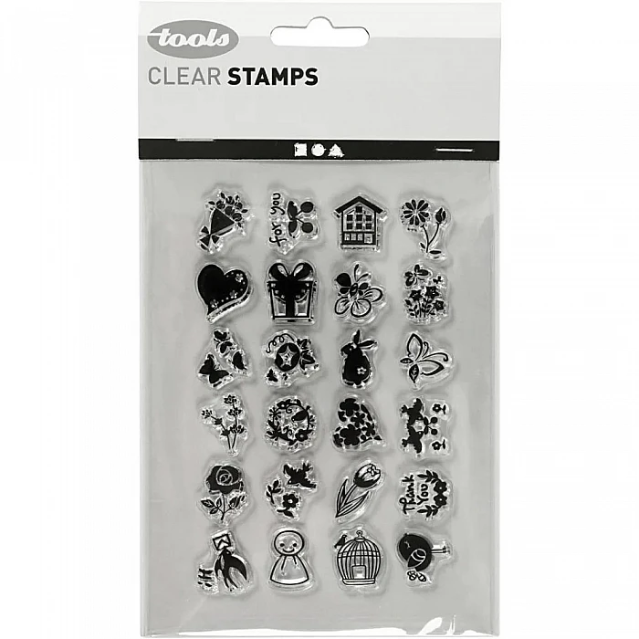 Transparent Stamps - Small Holiday Greeting Motifs (1 Sheet)