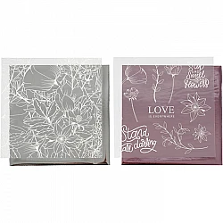 Decorative Patterned Foil - Pink, Silver