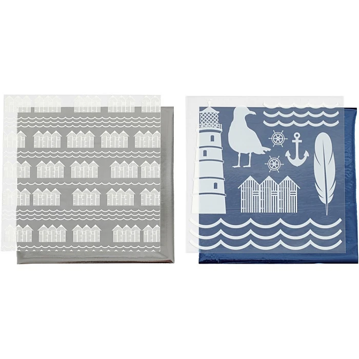 Decorative Patterned Foil - Blue, Silver